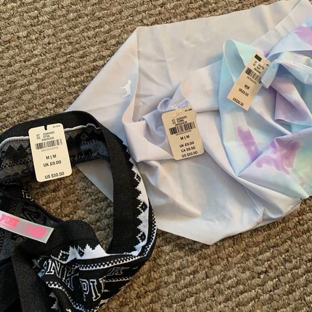 3 pairs of PINK panties brand new with tags M